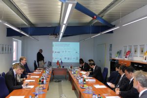 Members of the delegation in the conference room at Comde-Derenda GmbH