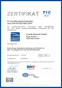 ISO 9001 Zertifikat deutsch